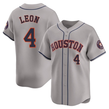 Pedro Leon Men's Limited Houston Astros Gray Away Jersey