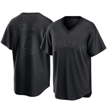 Pedro Leon Men's Replica Houston Astros Black Pitch Fashion Jersey