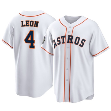 Pedro Leon Men's Replica Houston Astros White 2022 World Series Home Jersey