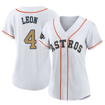 Pedro Leon Women's Authentic Houston Astros Gold White 2023 Collection Jersey