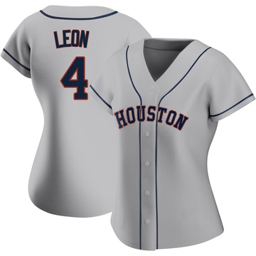 Pedro Leon Women's Authentic Houston Astros Gray Road 2020 Jersey