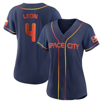 Pedro Leon Women's Authentic Houston Astros Navy 2022 City Connect Jersey