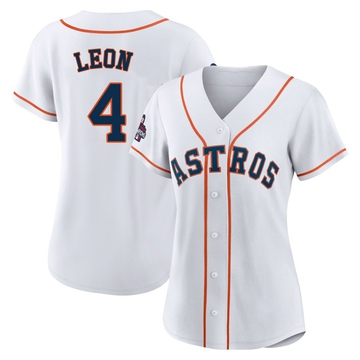 Pedro Leon Women's Authentic Houston Astros White 2022 World Series Champions Home Jersey