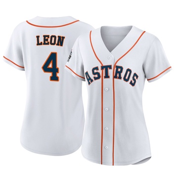 Pedro Leon Women's Authentic Houston Astros White 2022 World Series Home Jersey