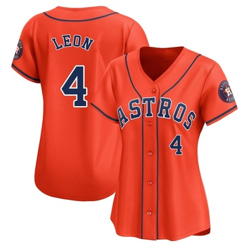 Pedro Leon Women's Limited Houston Astros Orange Alternate Jersey