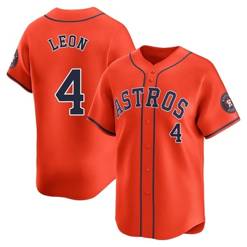 Pedro Leon Youth Limited Houston Astros Orange Alternate Jersey