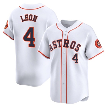 Pedro Leon Youth Limited Houston Astros White Home Jersey