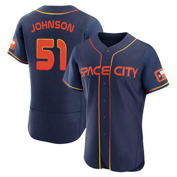 Randy Johnson Men's Authentic Houston Astros Navy 2022 City Connect Jersey