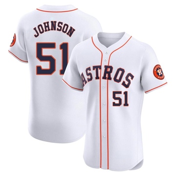 Randy Johnson Men's Elite Houston Astros White Home Jersey