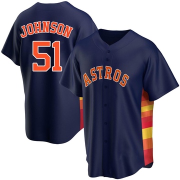 Randy Johnson Men's Replica Houston Astros Navy Alternate Jersey