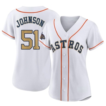 Randy Johnson Women's Authentic Houston Astros Gold White 2023 Collection Jersey