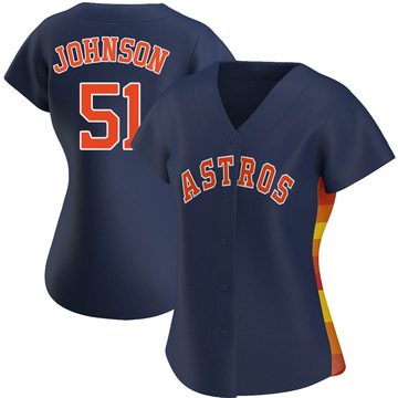 Randy Johnson Women's Authentic Houston Astros Navy Alternate Jersey