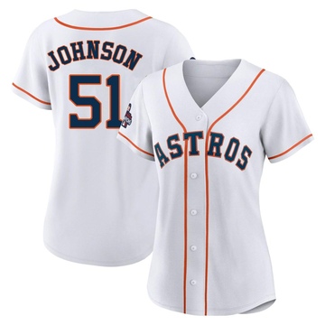 Randy Johnson Women's Authentic Houston Astros White 2022 World Series Champions Home Jersey