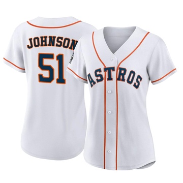 Randy Johnson Women's Authentic Houston Astros White 2022 World Series Home Jersey