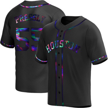 Ryan Pressly Men's Replica Houston Astros Black Holographic Alternate Jersey