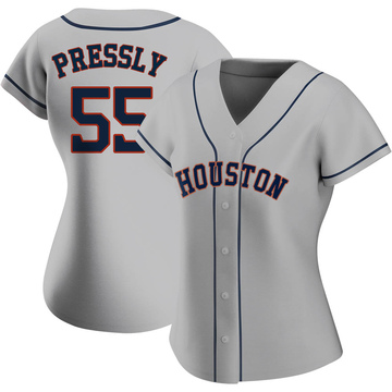 Ryan Pressly Women's Authentic Houston Astros Gray Road 2020 Jersey