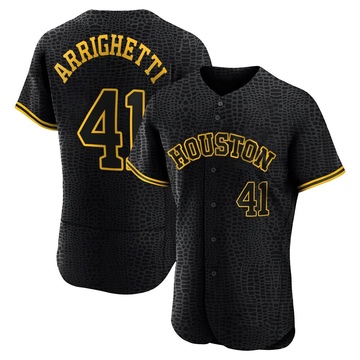 Spencer Arrighetti Men's Authentic Houston Astros Black Snake Skin City Jersey