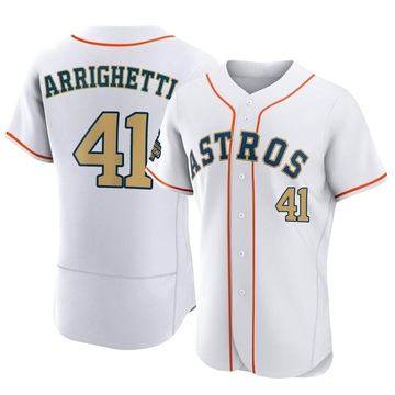 Spencer Arrighetti Men's Authentic Houston Astros Gold White 2023 Collection Jersey