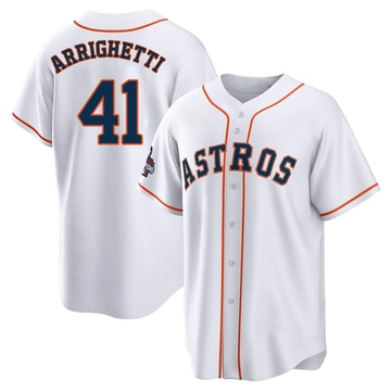 Spencer Arrighetti Men's Replica Houston Astros White 2022 World Series Champions Home Jersey