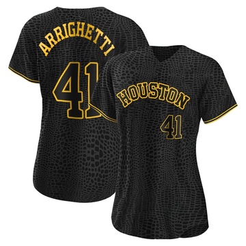 Spencer Arrighetti Women's Authentic Houston Astros Black Snake Skin City Jersey