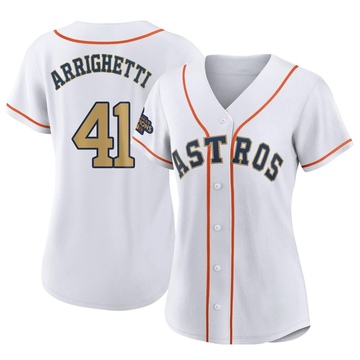 Spencer Arrighetti Women's Authentic Houston Astros Gold White 2023 Collection Jersey