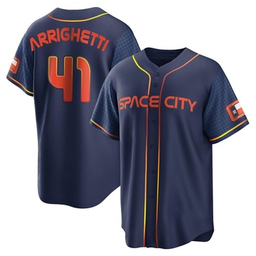 Spencer Arrighetti Youth Replica Houston Astros Navy 2022 City Connect Jersey