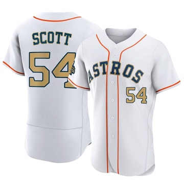 Tayler Scott Men's Authentic Houston Astros Gold White 2023 Collection Jersey