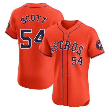 Tayler Scott Men's Elite Houston Astros Orange Alternate Vapor Premier Jersey