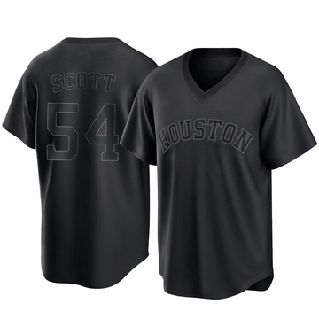 Tayler Scott Men's Replica Houston Astros Black Pitch Fashion Jersey