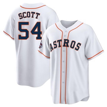 Tayler Scott Men's Replica Houston Astros White 2022 World Series Champions Home Jersey