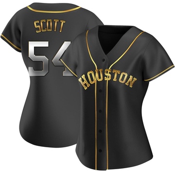 Tayler Scott Women's Replica Houston Astros Black Golden Alternate Jersey