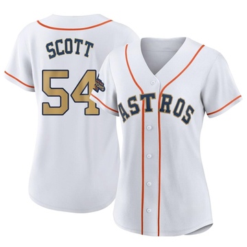 Tayler Scott Women's Replica Houston Astros Gold White 2023 Collection Jersey