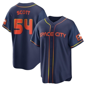 Tayler Scott Youth Replica Houston Astros Navy 2022 City Connect Jersey