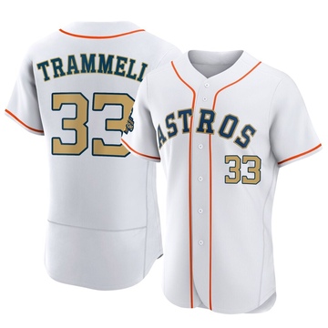 Taylor Trammell Men's Authentic Houston Astros Gold White 2023 Collection Jersey