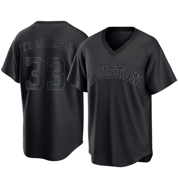 Taylor Trammell Men's Replica Houston Astros Black Pitch Fashion Jersey