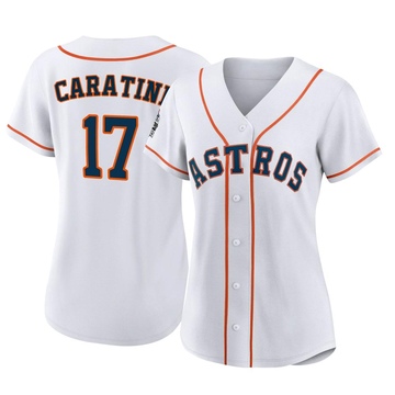 Victor Caratini Women's Authentic Houston Astros White 2022 World Series Home Jersey