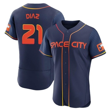 Yainer Diaz Men's Authentic Houston Astros Navy 2022 City Connect Jersey