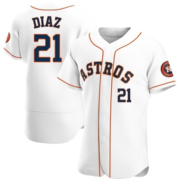 Yainer Diaz Men's Authentic Houston Astros White Home Jersey