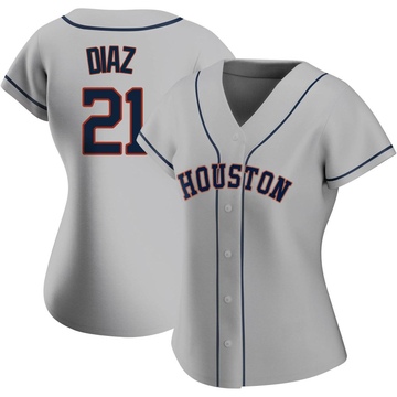 Yainer Diaz Women's Authentic Houston Astros Gray Road 2020 Jersey