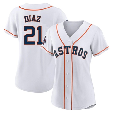 Yainer Diaz Women's Authentic Houston Astros White 2022 World Series Champions Home Jersey