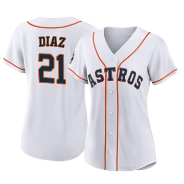 Yainer Diaz Women's Authentic Houston Astros White 2022 World Series Home Jersey