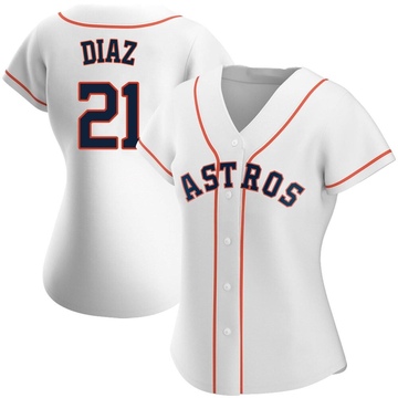 Yainer Diaz Women's Authentic Houston Astros White Home Jersey