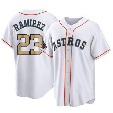 Yeuris Ramirez Men's Replica Houston Astros Gold White 2023 Collection Jersey