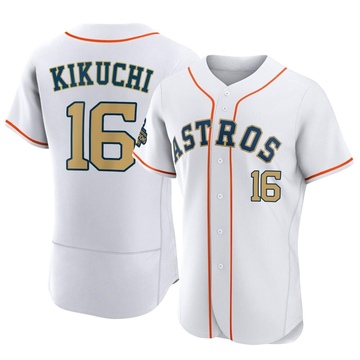 Yusei Kikuchi Men's Authentic Houston Astros Gold White 2023 Collection Jersey