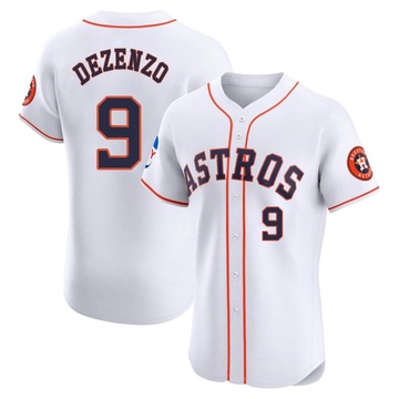 Zach Dezenzo Men's Elite Houston Astros White Home Patch Jersey