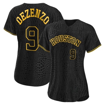 Zach Dezenzo Women's Authentic Houston Astros Black Snake Skin City Jersey