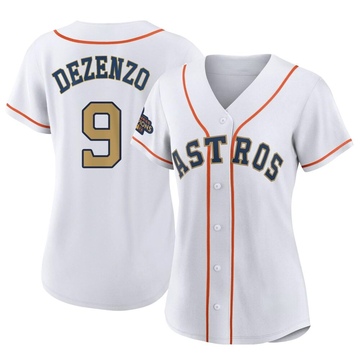 Zach Dezenzo Women's Authentic Houston Astros Gold White 2023 Collection Jersey